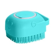Japceit Dog Bath Brush, Dog Shampoo Brush, Dog Scrubbers for Bath, Dog Bath Brush Scrubbers, Dog Shower/Washing Brush with Adjustable Ring Handle for Short \u0026 Long Hair